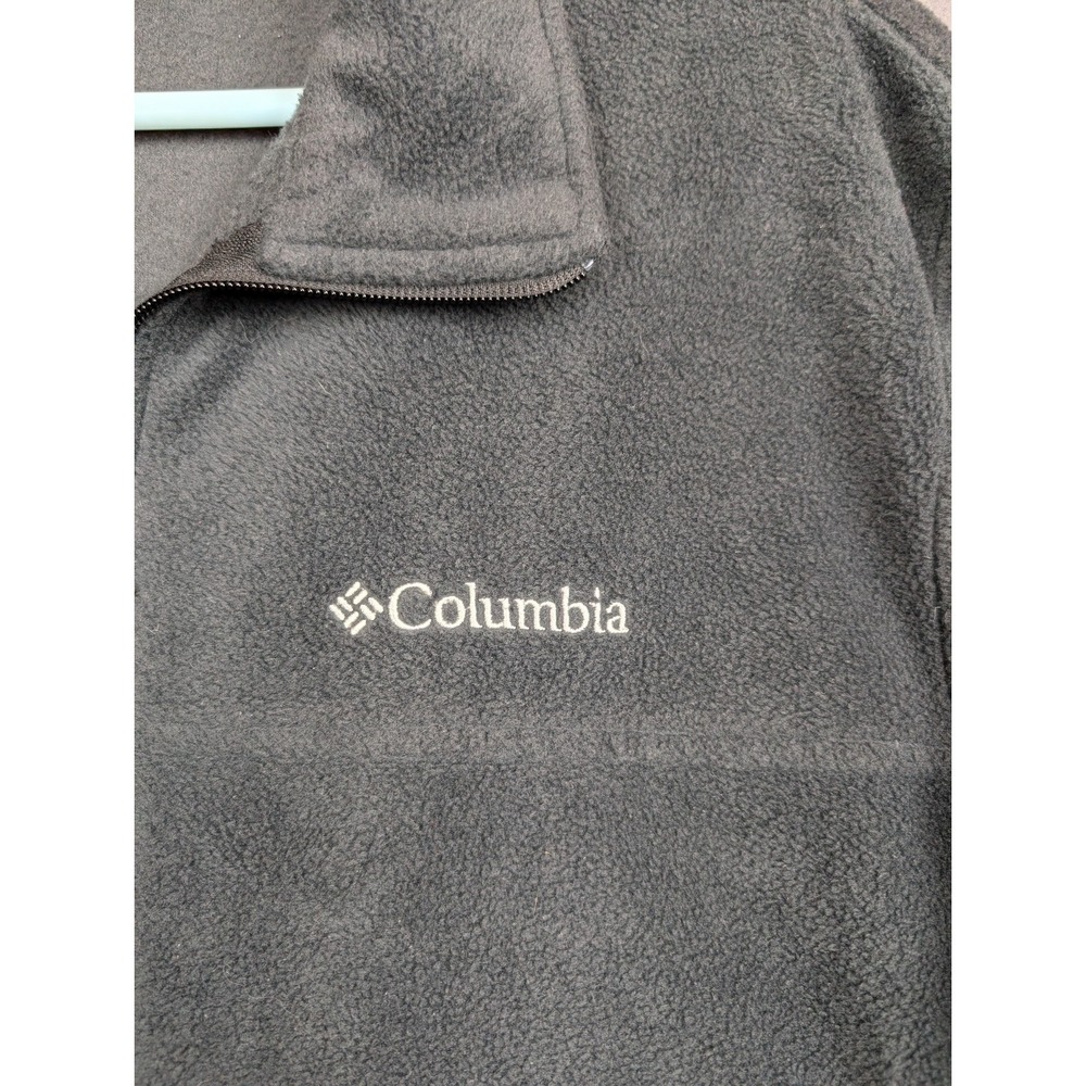 Mens Columbia Fleece Sweater Jacket Size Large Black, - Picture 3 of 9